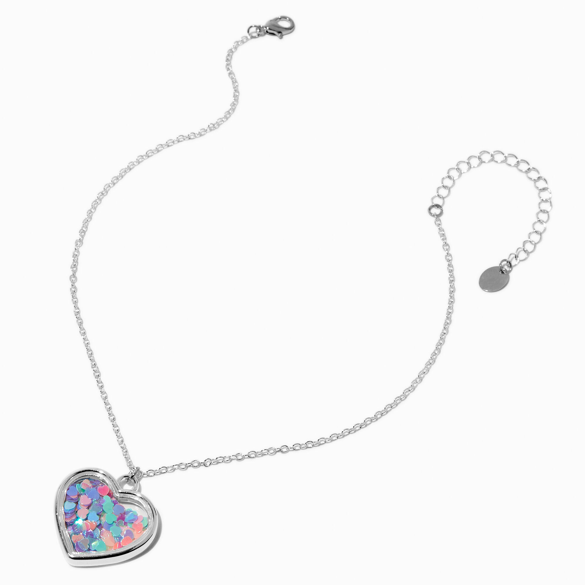 Claire's Club Shaker Heart Pendant Necklace,