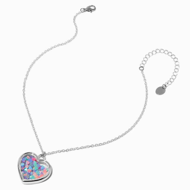 Claire&#39;s Club Shaker Heart Pendant Necklace,