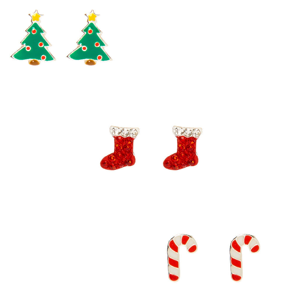 Christmas top earrings claire's