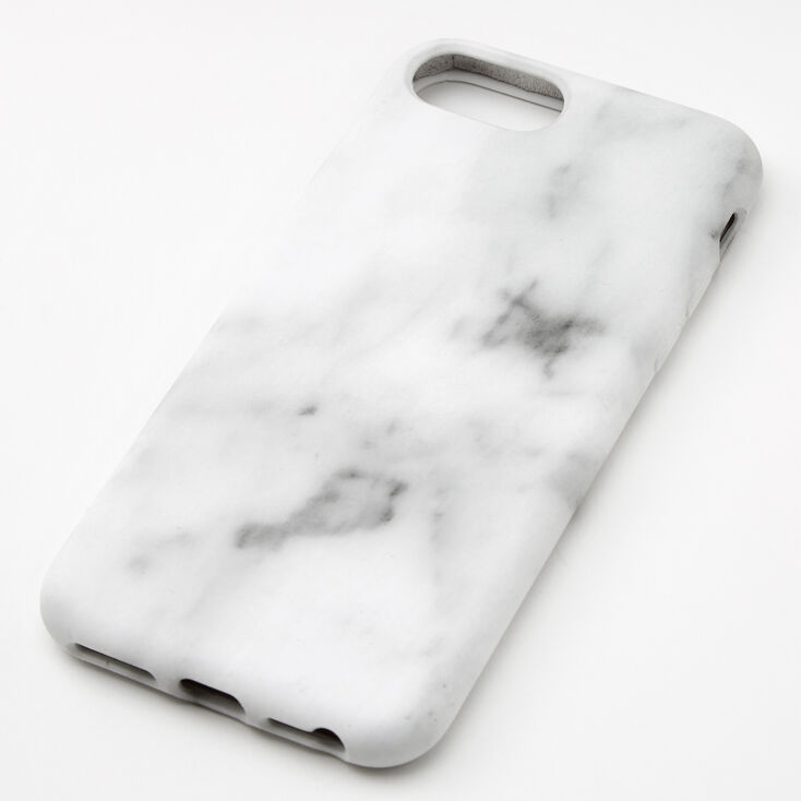 Claire's Coque de portable noire et blanche effet marbré - Compatible avec iPhone 6/7/8/SE