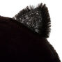 Faux Fur Hooded Leopard Scarf - Black,