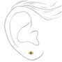 Gold-tone Crystal Bee Stud Earrings,
