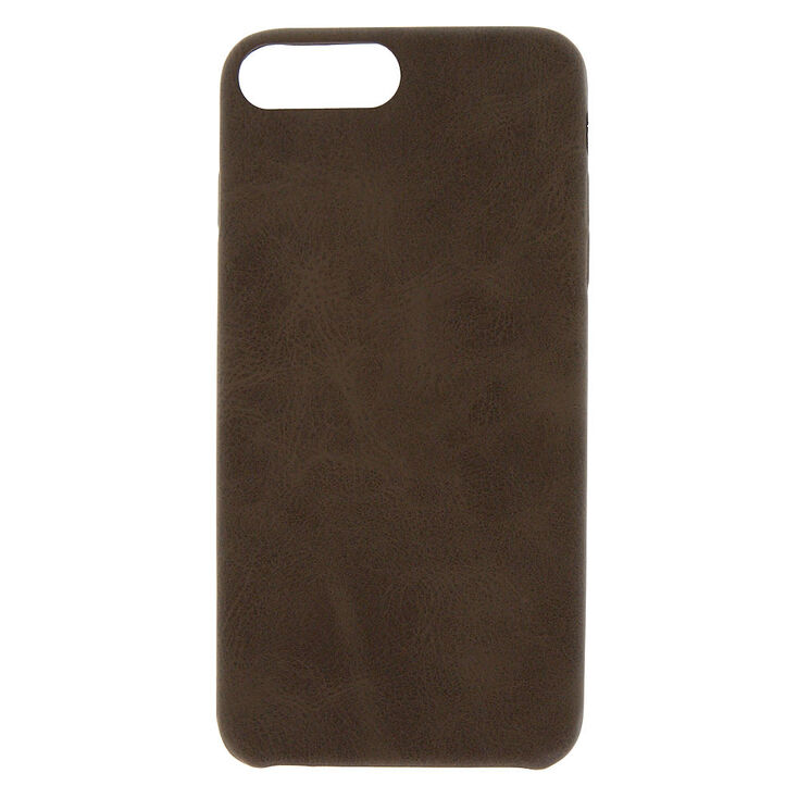 Claire's Coque de portable similicuir marron - Compatible avec iPhone 6/7/8