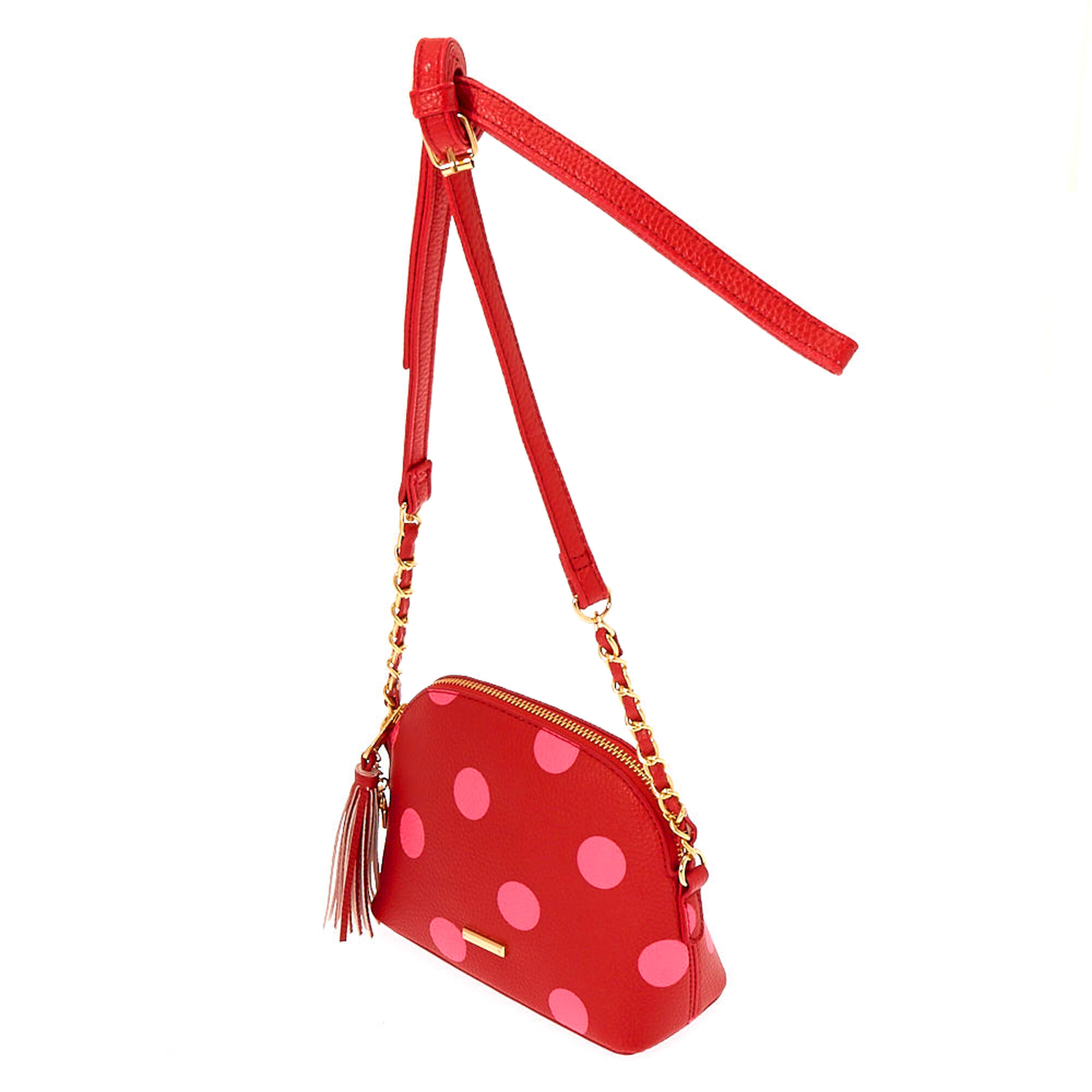 Polka Dot Crossbody Bag Red