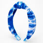Blue Waters Tie Dye Knotted Bow Headband,