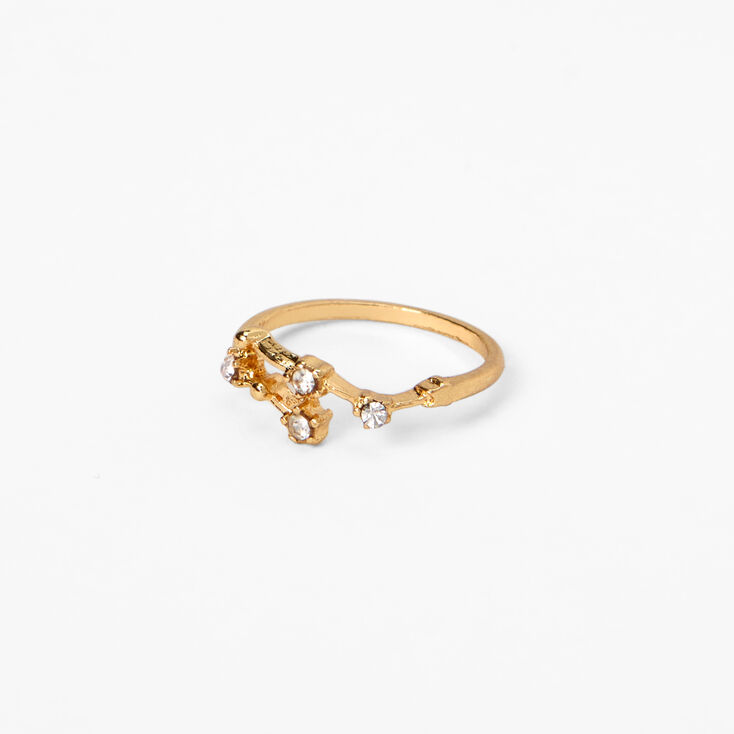 Gold Embellished Celestial Midi Ring,