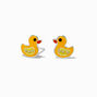 C LUXE by Claire&#39;s Sterling Silver Crystal Duck Stud Earrings,