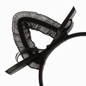 Black Lace Cat Ears Headband,