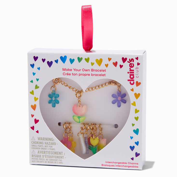 Claire&#39;s Club Make-It-Yourself Flower Charm Bracelet Kit,