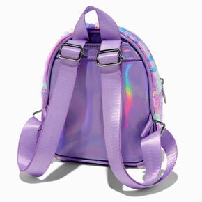 Claire&#39;s Club Purple Sequin Mini Backpack,