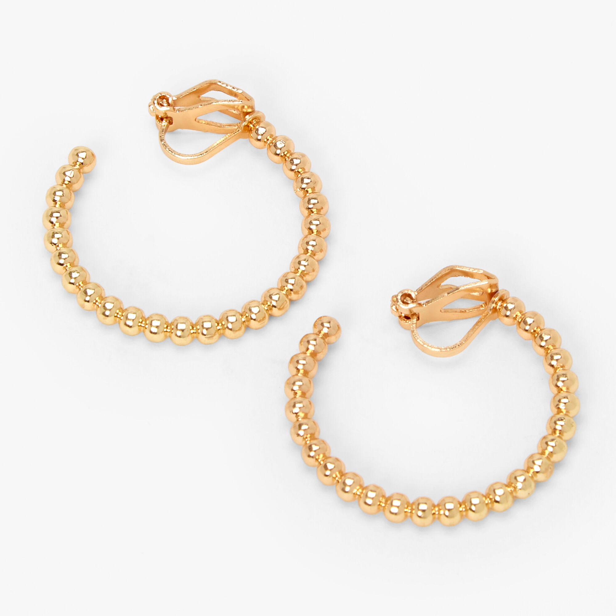 Claire's clip on hoop earrings best sale