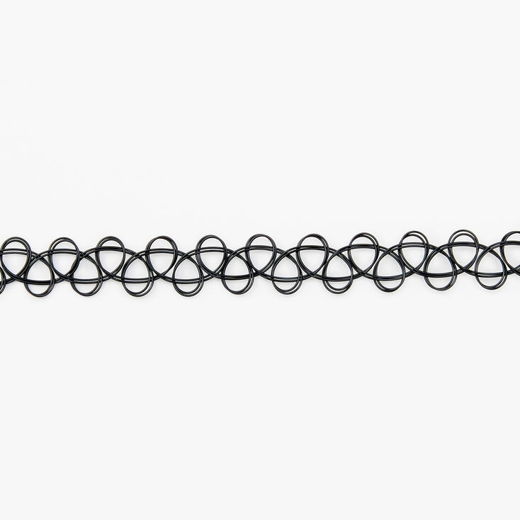 Tattoo Choker Necklace - Black,