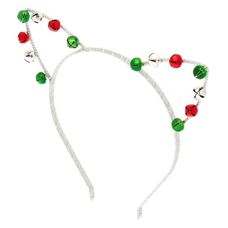 Silver Bells Cat Ears Headband Claire S Us