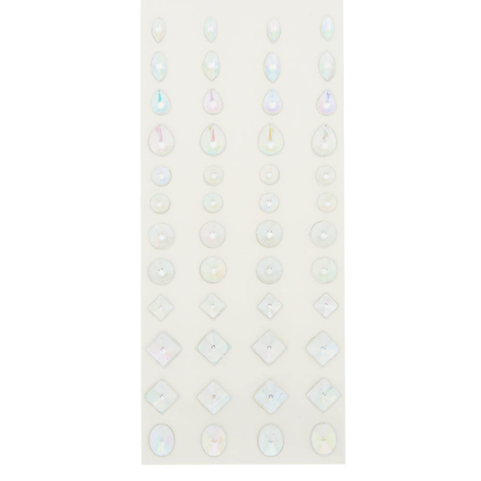Lot de 48 bijoux de peau irisés couleur argenté,