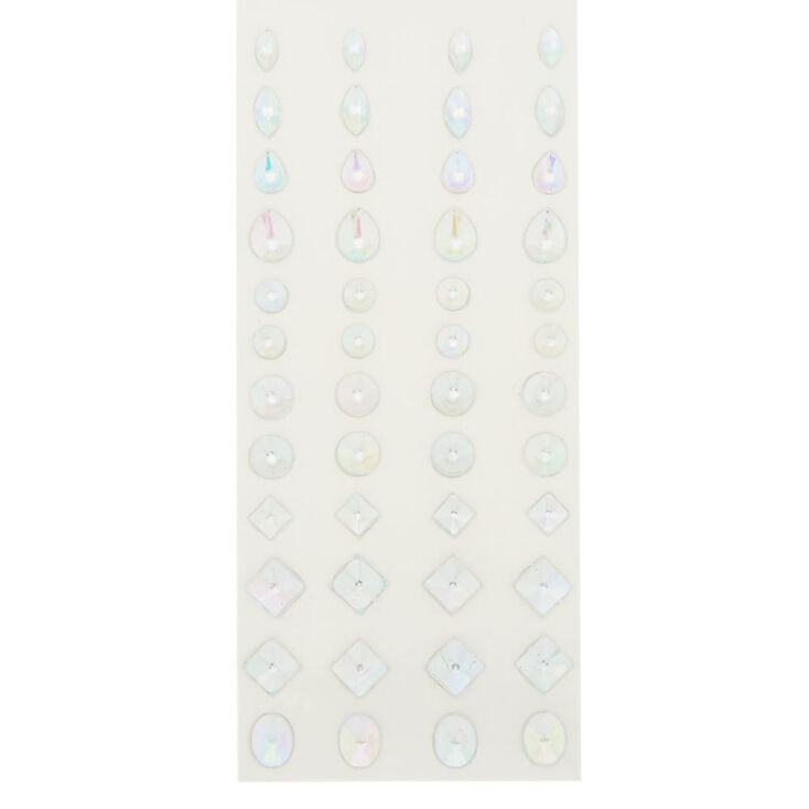 Lot de 48 bijoux de peau iris&eacute;s couleur argent&eacute;,