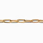 Gold-tone Large Paper Clip Chain Bracelet,