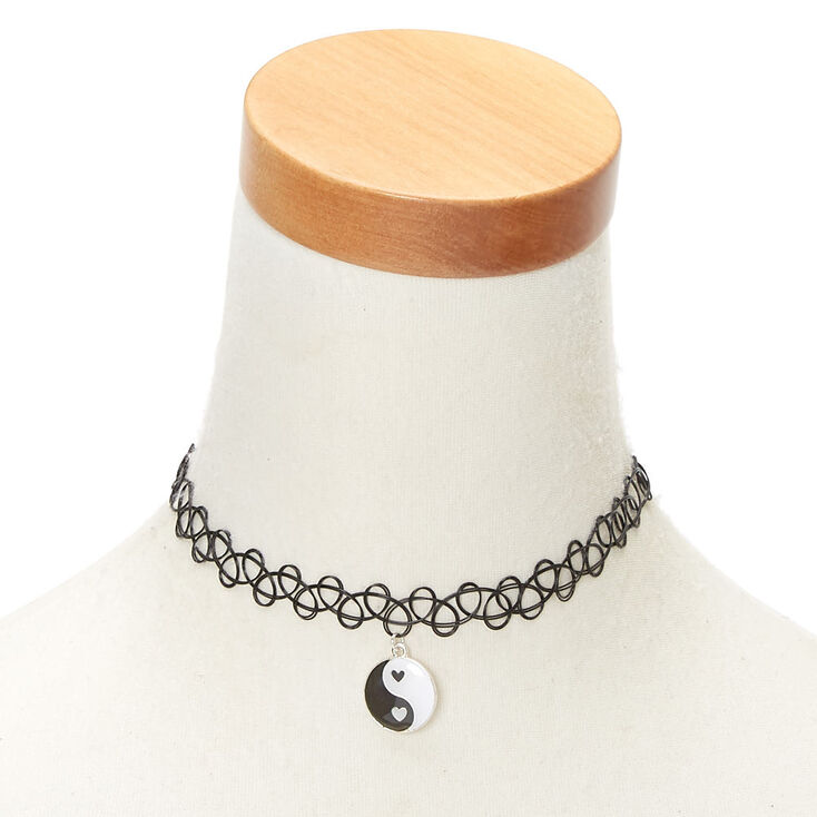 Mood Yin Yang Tattoo Choker Necklace,