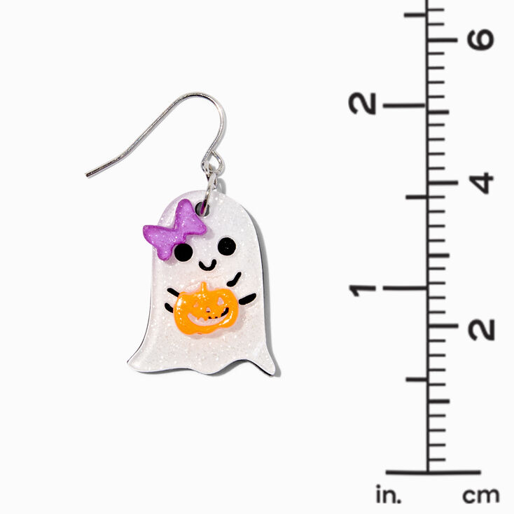 Glittery Ghost Drop Earrings,