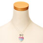 Best Friend Ombre Star Glitter Split Heart Necklaces,