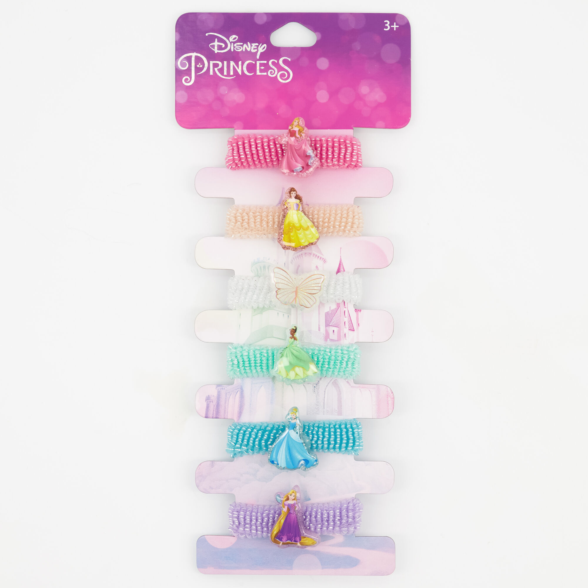 claire's disney princess glitter hair bobbles – 6 pack