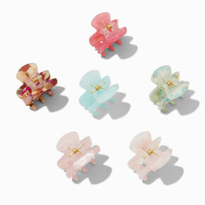 Pastel Marbled Small Hair Claws - 6 Pack,