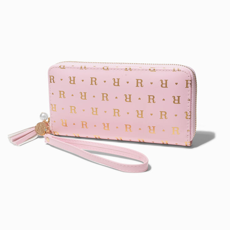 Golden Initial Wristlet Wallet - R