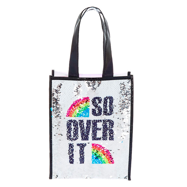 So Over It Reversible Sequin Lunch Bag | Claire's