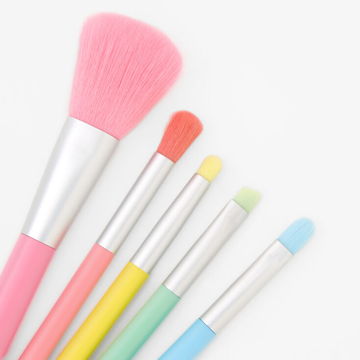 Neon Matte Makeup Brush Set - 5 Pack,