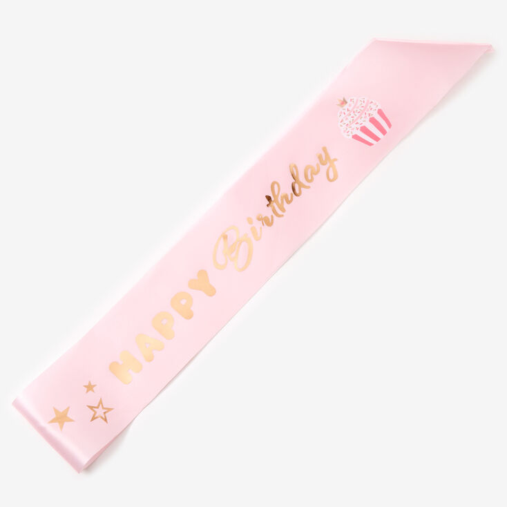 Claire&#39;s Club Pink Birthday Sash,