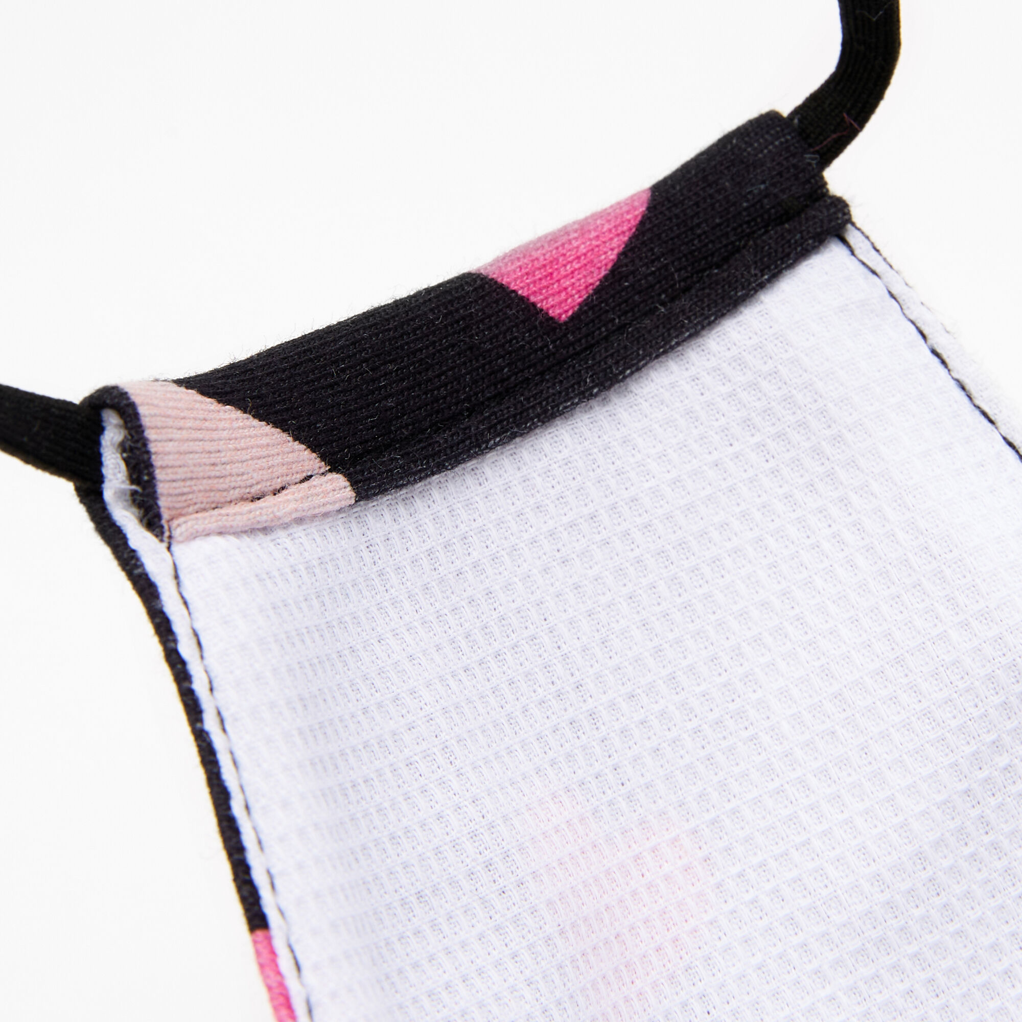 Masque en coton noir avec cœurs imprimé « scatter » - Taille adulte,