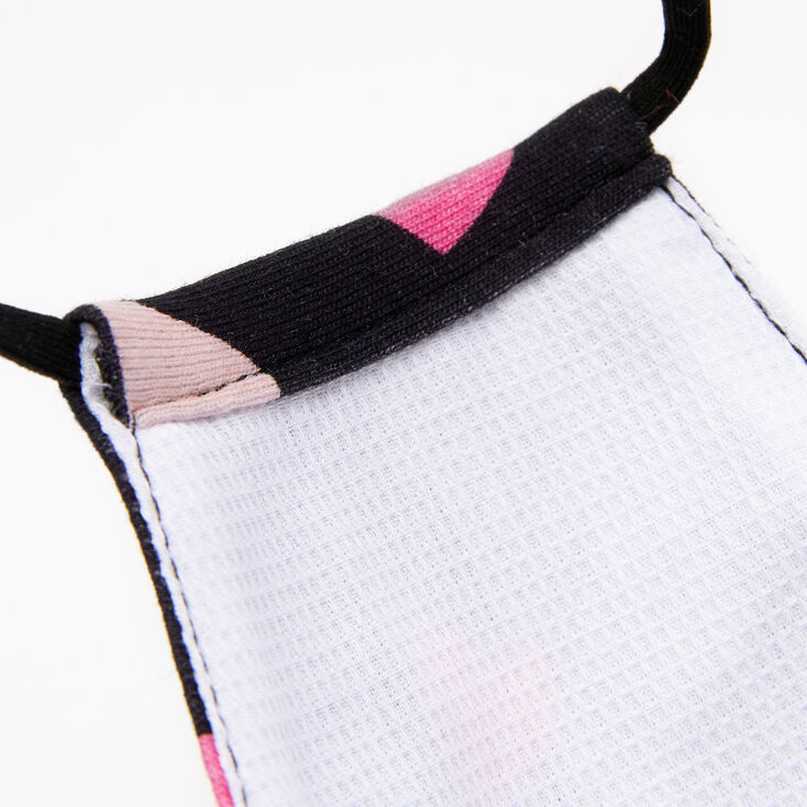 Masque en coton noir avec c&oelig;urs imprim&eacute; &laquo;&nbsp;scatter&nbsp;&raquo; - Taille adulte,