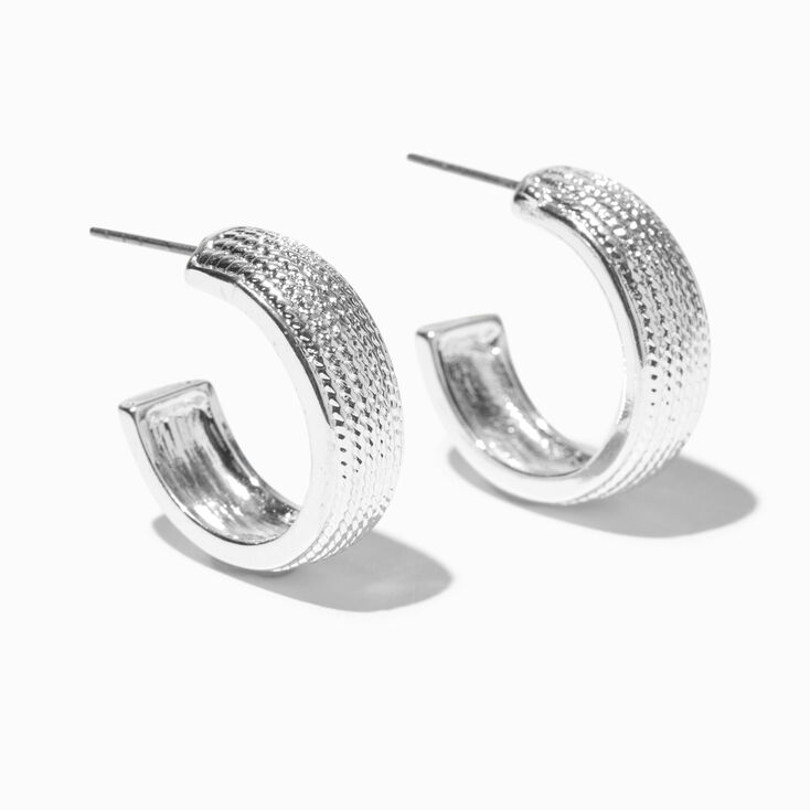 Siilver Tire Print 20MM Hoop Earrings | Claire's
