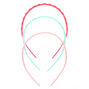 3 Pack Kids Pastel Glitter Hearts Headband Set,