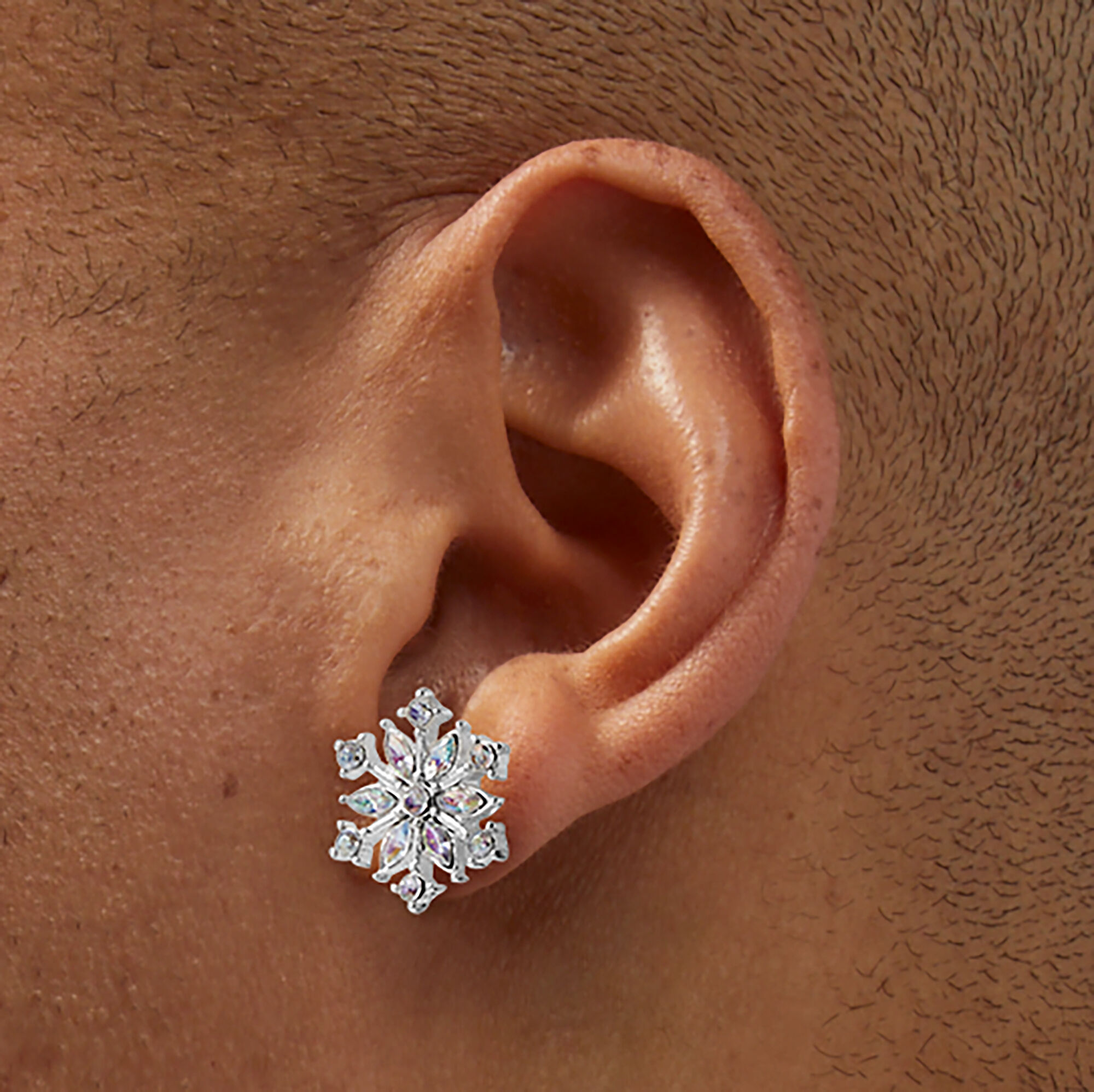 Snowflake Stud Earrings Claire s US