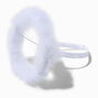 White Feathery Angel Halo Headband,