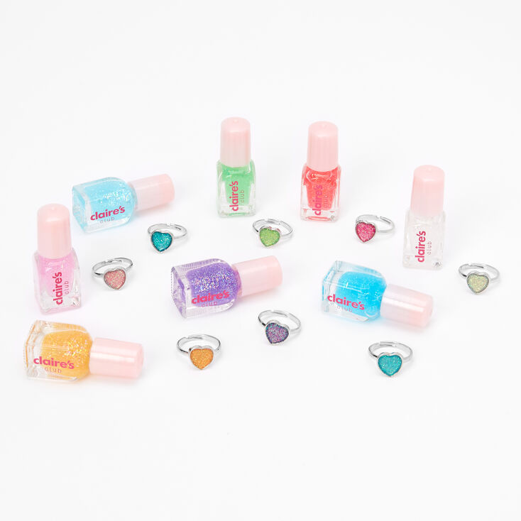 Claire&#39;s Club Mini Nail Polish &amp; Ring Set,