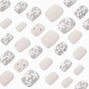 Daisy Bling Squoval Vegan Faux Nail Set - 24 Pack,