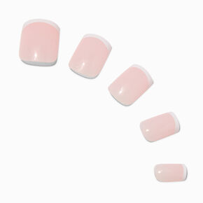 French Tip Medium Square Vegan Faux Nail Set - 24 Pack,