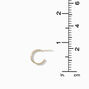 Gold-tone 12mm Textured Huggie Hoop Earrings - 6 Pack,