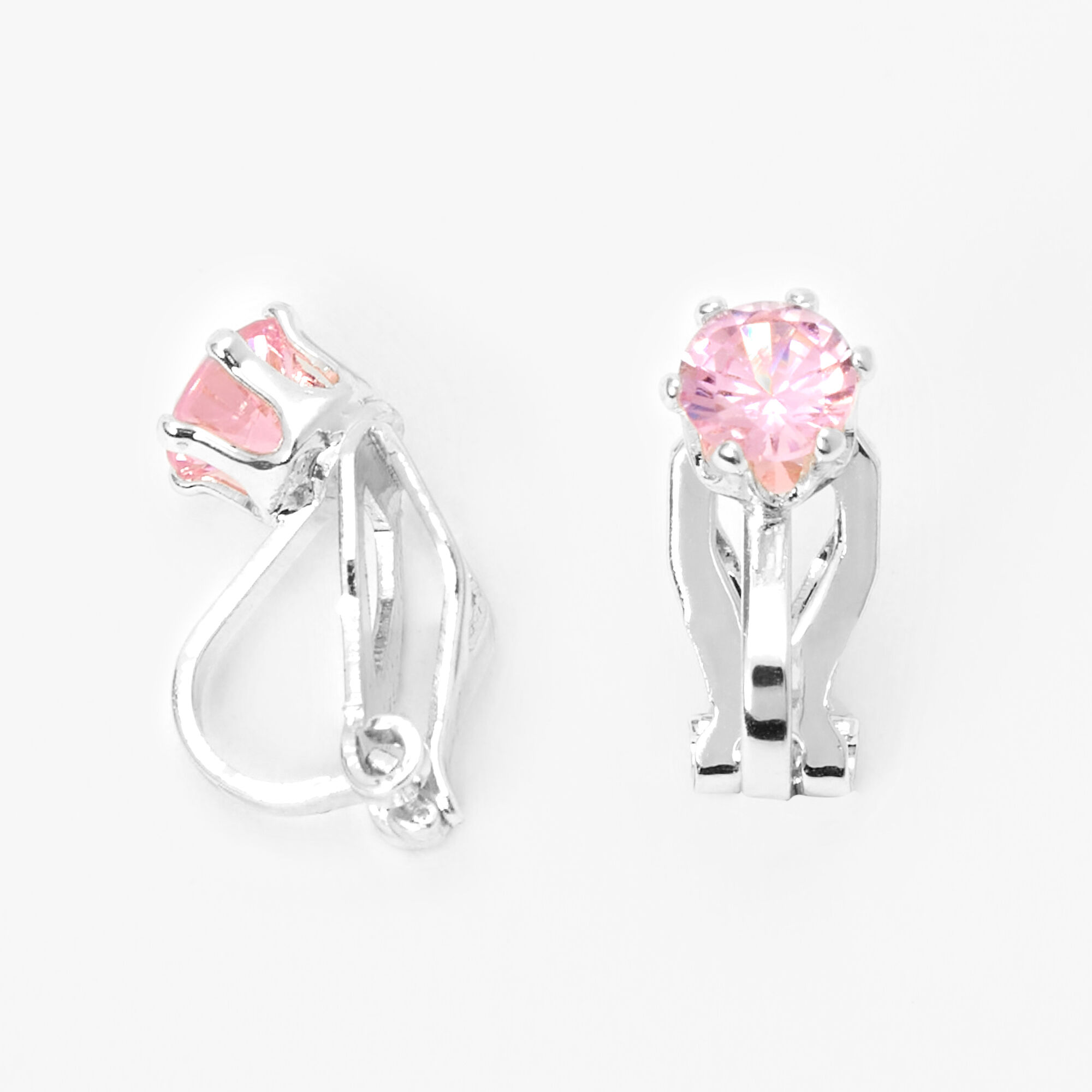 Clip on sales earrings pink