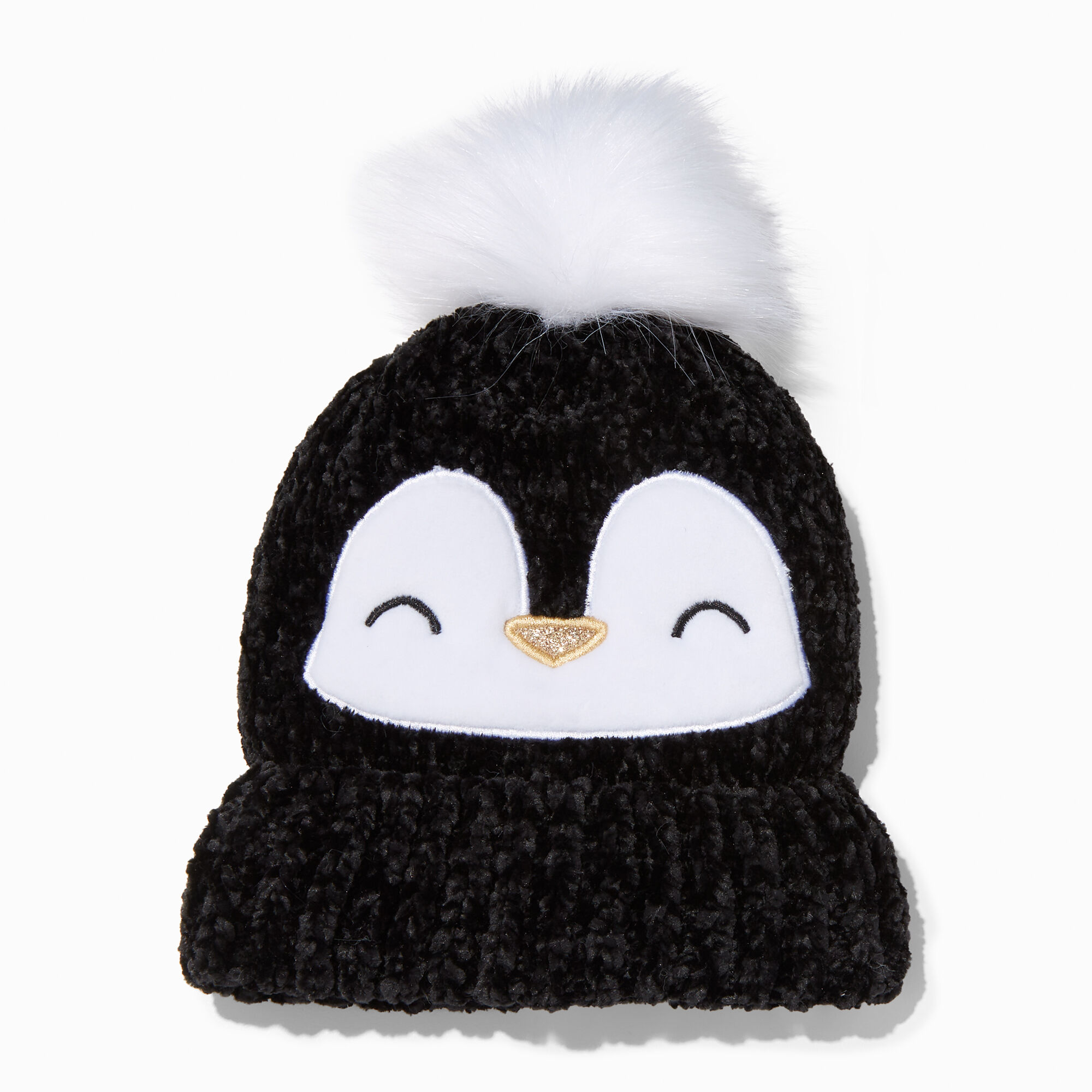 Claire's Club Penguin Black Beanie Hat | Claire's US