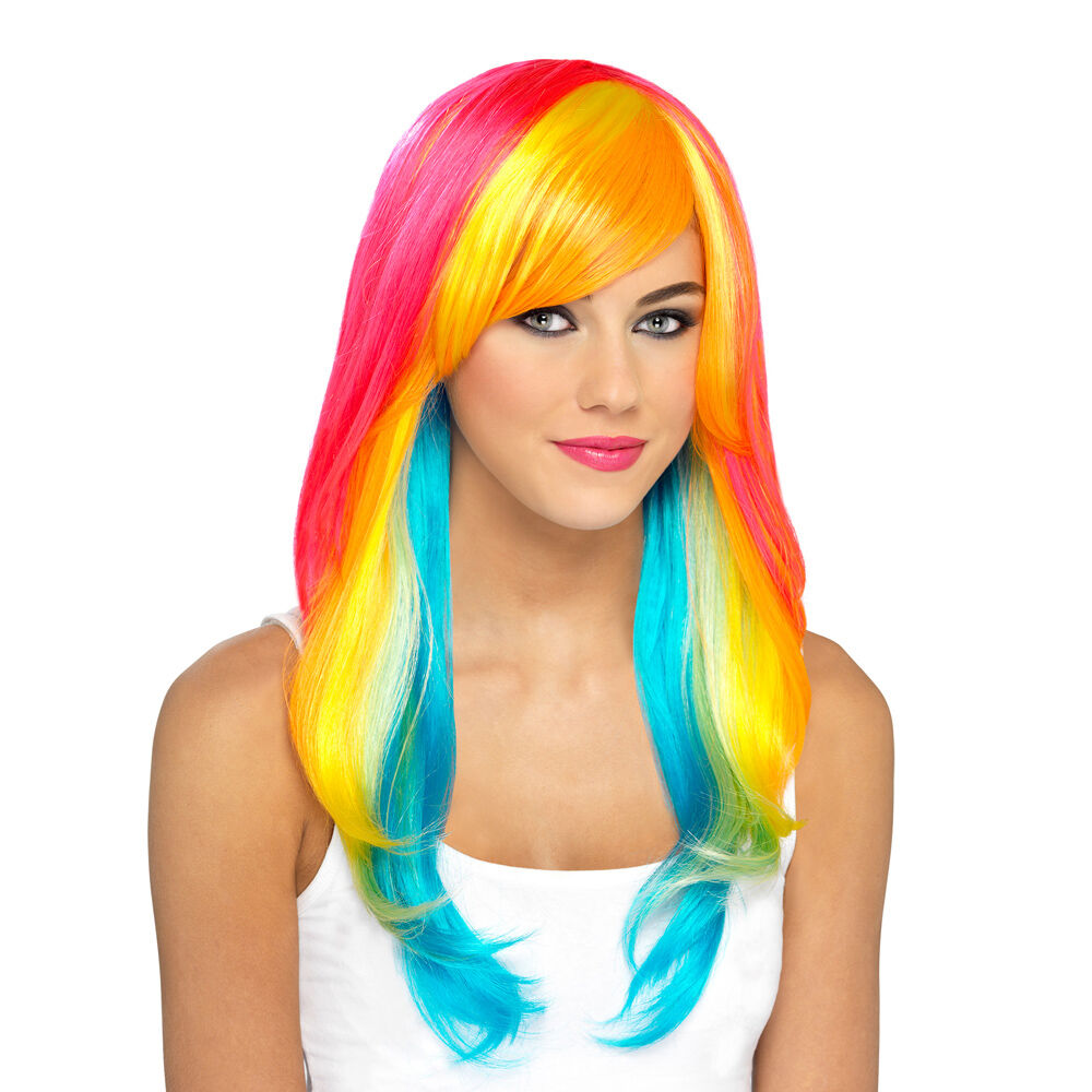 Long online rainbow wig