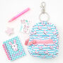&quot;Smile!&quot; Bunny 4&#39;&#39; Backpack Stationery Set - Blue,