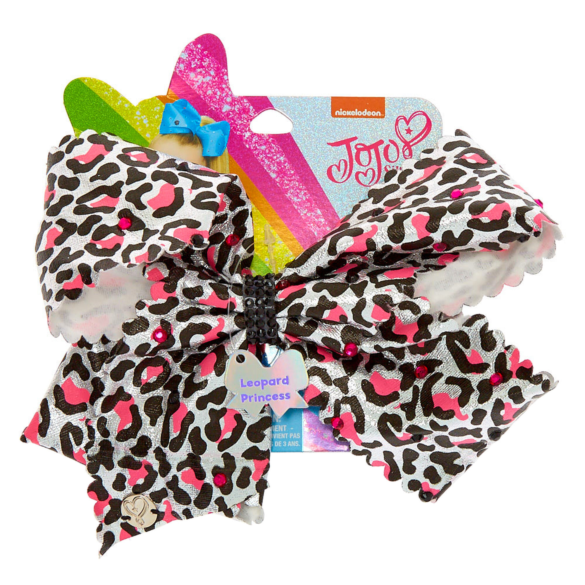 JoJo Siwa™ Large Leopard Princess Signature Hair Bow | Claire's US