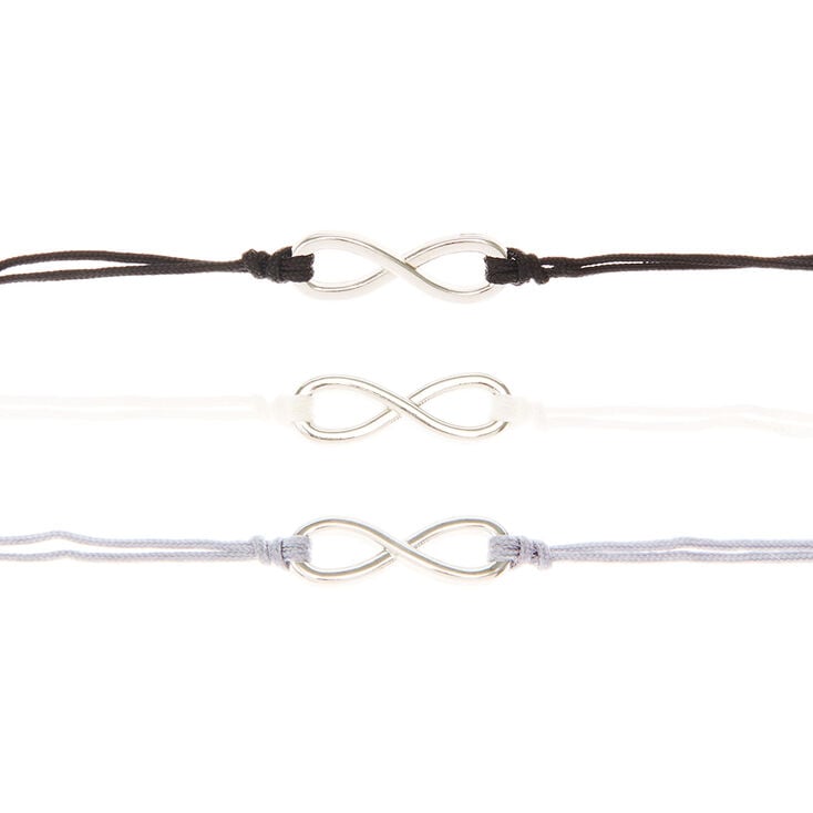 Infinity Symbol Adjustable Bracelets - 3 Pack,