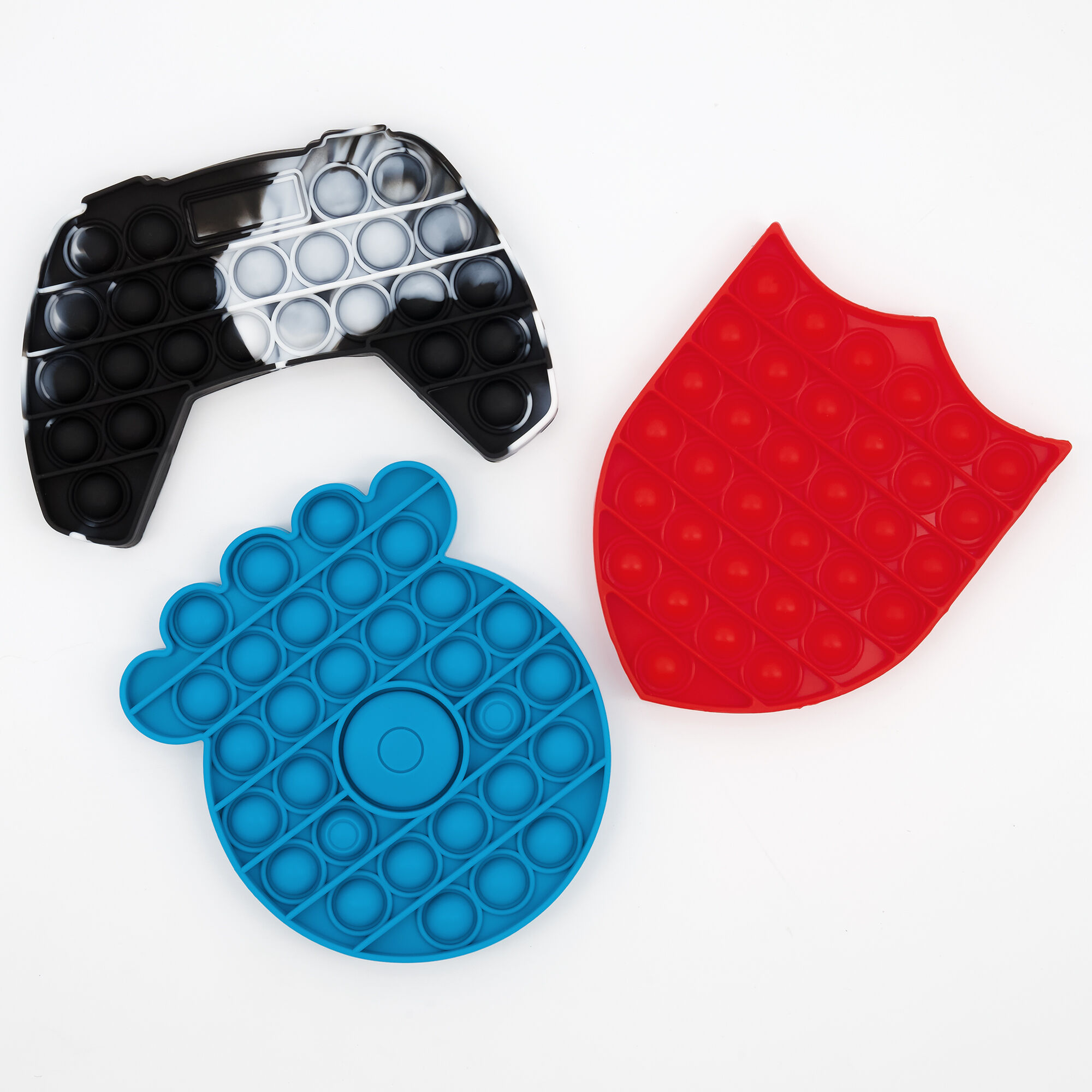 Jouet fidget en forme de bouclier et manette de jeu Pop Poppers – Les modèles peuvent varier,