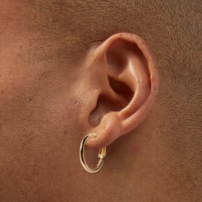 Gold-tone 20MM Tube Hoop Earrings,