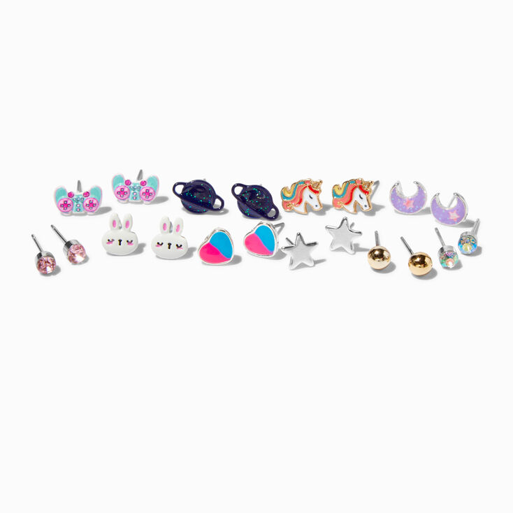 Gamer Star Stud Earrings - 10 Pack,