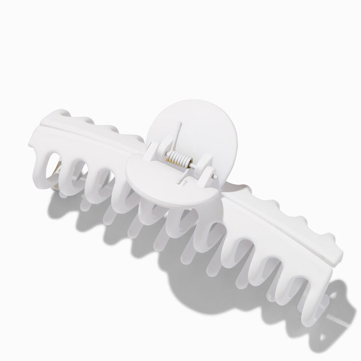 Matte White Large Hair Claw,