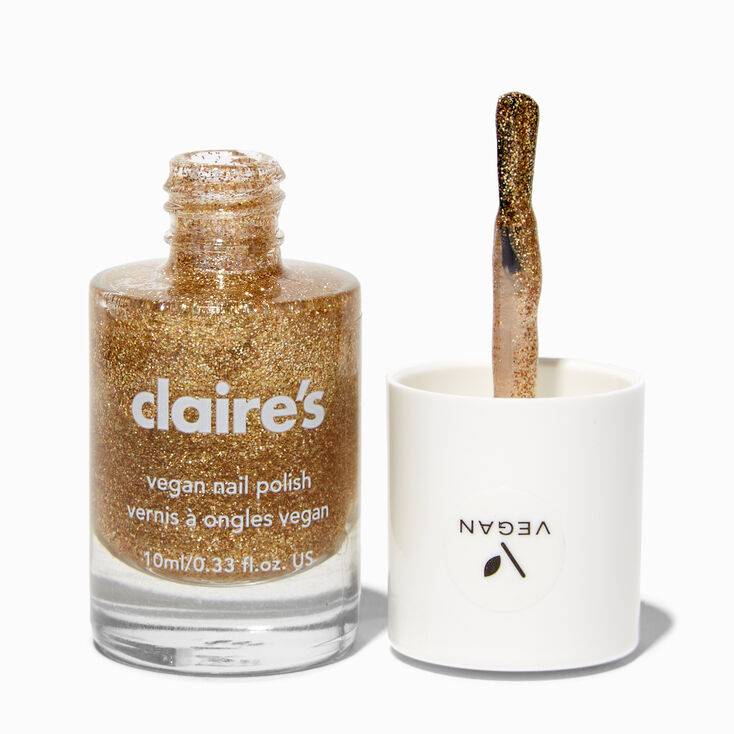 Vegan Glitter Nail Polish - Sunset Sand,
